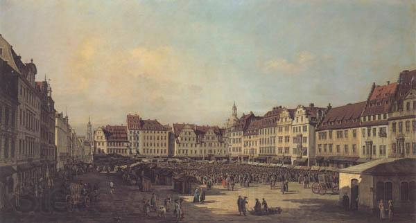 Bernardo Bellotoo The Old Market Square in Dresden Norge oil painting art